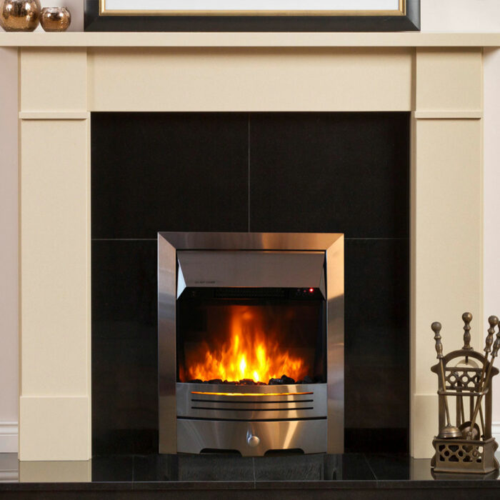 HD 16″ Electric Fire - Brushed Stainless Steel