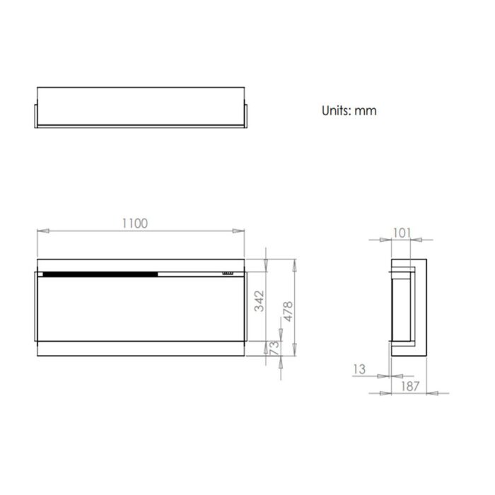 iRange i1100e Slimline Electric Fire - Image 3